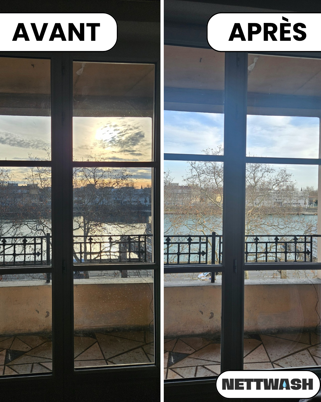 Nettoyage de vitres